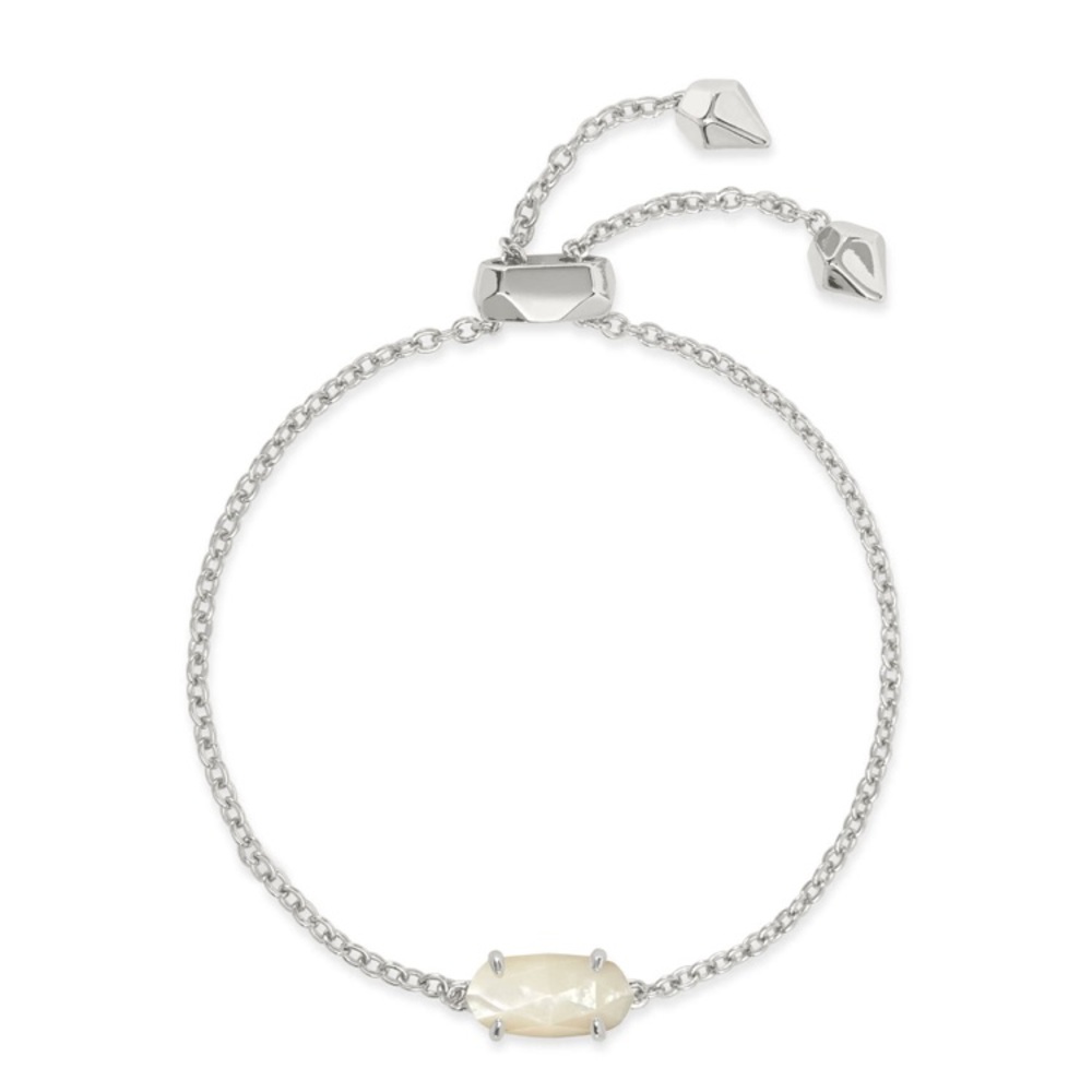 Everlyne Silver Chain Bracelet In Ivory Pearl